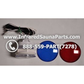 COMPLETE LIGHT ASSEMBLY 110V / 120V - COMPLETE LIGHT ASSEMBLY WITH BULB + RED AND BLUE COVER 110V / 120V 11