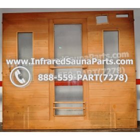 WOOD SAUNA WALLS - HEMLOCK WOOD SAUNA PANEL + DOOR  ( 70" x 78.7" ) 9