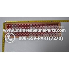 WOOD HEATER COVERS - HEMLOCK WOOD STYLE 4 HEATER COVER IN RED 3