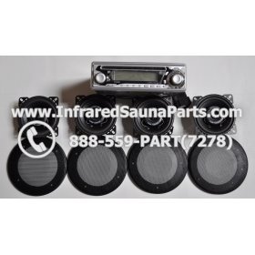 COMPLETE STEREO + SPEAKERS + COVERS - COMPLETE STEREO SYSTEM CD-2000 WITH 4 SPEAKERS 3