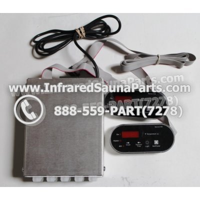 COMPLETE CONTROL POWER BOX WITH CONTROL PANEL - COMPLETE CONTROL POWER BOX EZE INFRARED SAUNA WITH TWO BLACK CONTROL PANEL 1