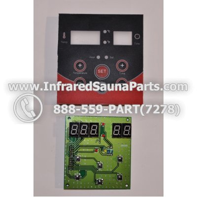 CIRCUIT BOARDS WITH  FACE PLATES - CIRCUIT BOARD WITH FACE PLATE PRECISION THERAPY INFRARED SAUNA  06S085 1
